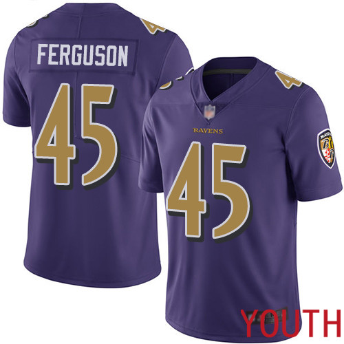Baltimore Ravens Limited Purple Youth Jaylon Ferguson Jersey NFL Football #45 Rush Vapor Untouchable->youth nfl jersey->Youth Jersey